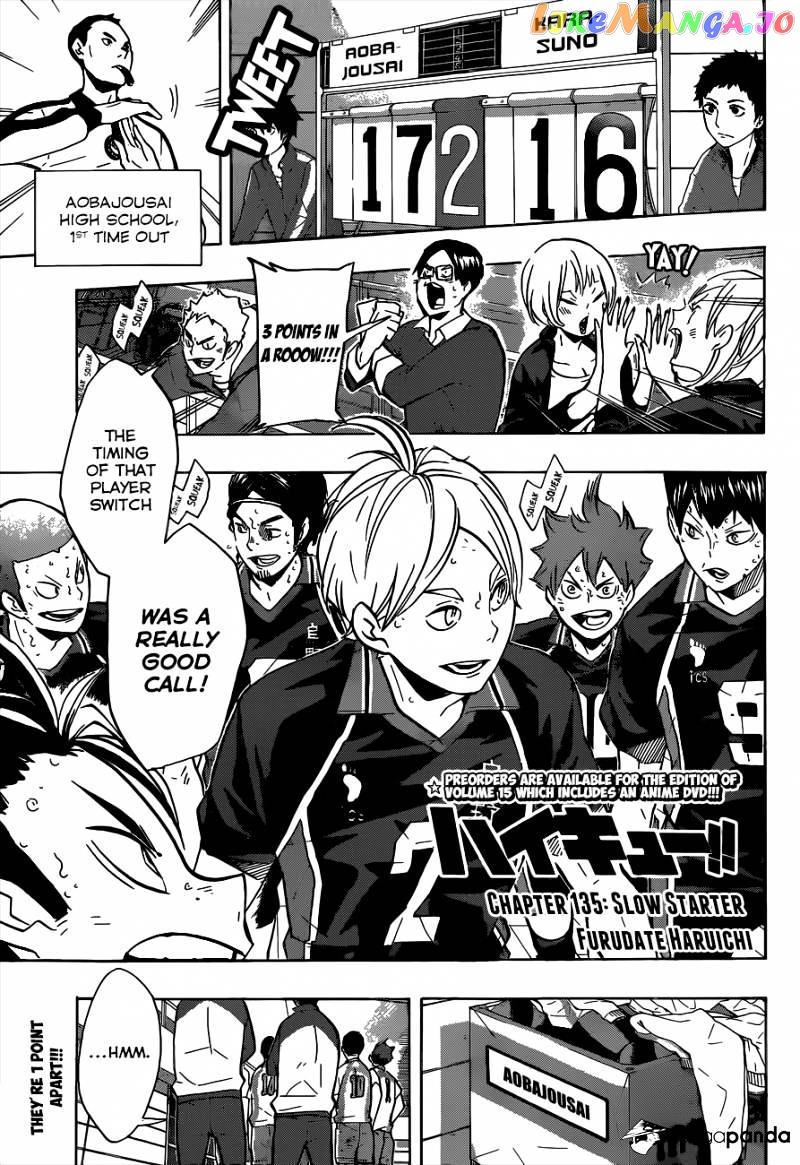 Haikyuu!!, Chapter 135 image 02